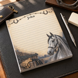 Persoonlijk Staalgrijs Saddlebred Ranch Erfgoed Notitieblok