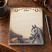 Persoonlijk Staalgrijs Saddlebred Ranch Erfgoed Notitieblok