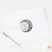 Persoonlijk Stam Maansymbool Ronde Sticker (Envelop)