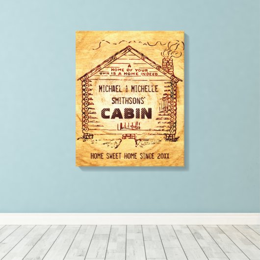 Persoonlijk stamhout canvas afdruk (Insitu (Houten vloer))