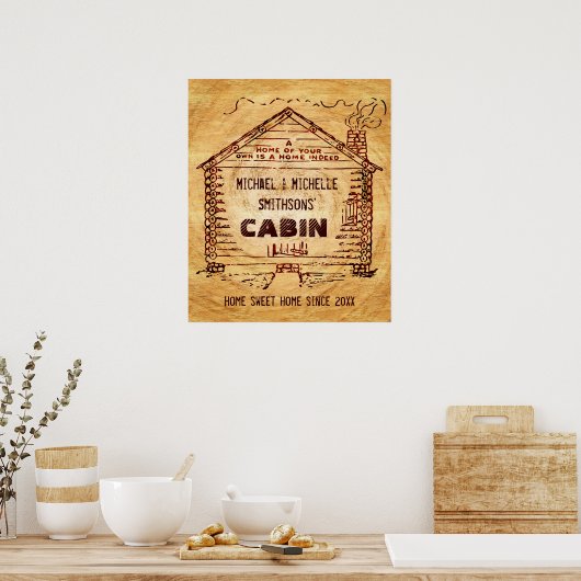 Persoonlijk stamhout poster (Keuken)