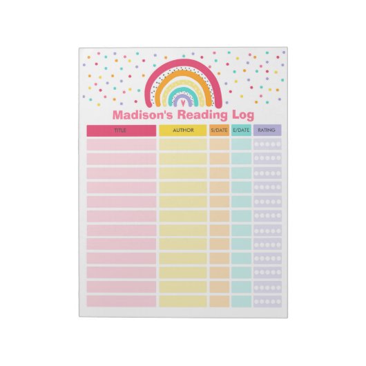 Persoonlijk stamhout van Homeschool voor het lezen Notitieblok (Linkerzijde)