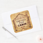 Persoonlijk stamhout vierkante sticker (Envelop)