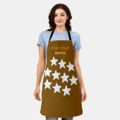 Persoonlijk Star Chef Bruin Schort Zwarte Banden (Gedragen)