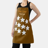 Persoonlijk Star Chef Bruin Schort Zwarte Banden (Insitu)