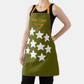 Persoonlijk Star Chef Olive Schort Oranje Banden (Insitu)