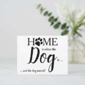 Persoonlijk startpunt is waar de hond zich verplaa aankondigingskaart (Staand voorkant)