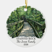 Persoonlijk Starved Rock State Park, Illinois Keramisch Ornament (Voorkant)