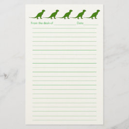 Persoonlijk stationery met dinosauruslijnen voor k briefpapier