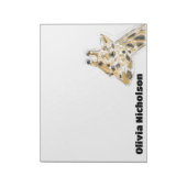Persoonlijk stationery met giraffe krabbelkunst notitieblok (Linkerzijde)