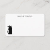 Persoonlijk Stationery met Zwarte Kat Notitiekaartje (Voorkant)