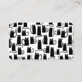 Persoonlijk Stationery met Zwarte Kat Notitiekaartje (Achterkant)