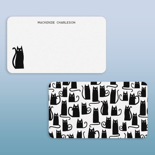 Persoonlijk Stationery met Zwarte Kat Notitiekaartje
