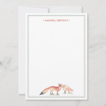Persoonlijk Stationery van Red Fox