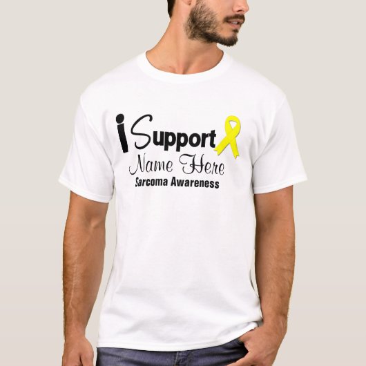 Persoonlijk steun ik Sarcoma Bewustheid T-shirt (Voorkant)