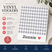 Persoonlijk stickerblad met bloemen van vinyl sticker
