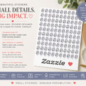 Persoonlijk stickerblad met bloemen van vinyl sticker