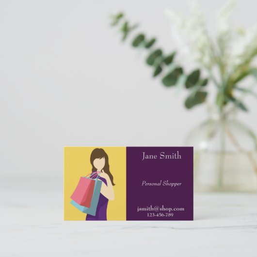 Persoonlijk stijlvol en stijlvol visitekaartje (Staand voorkant)