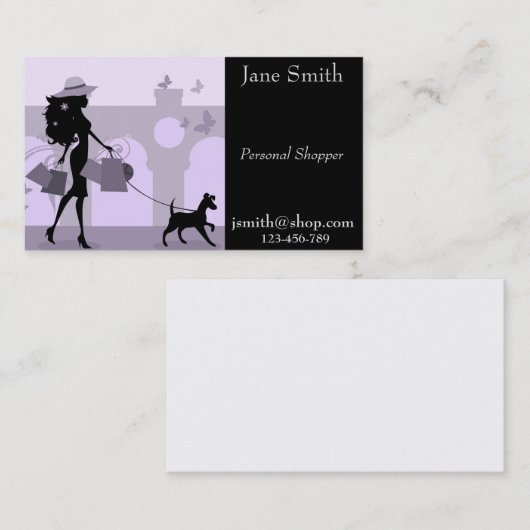 Persoonlijk stijlvol en stijlvol visitekaartje (Voorkant / Achterkant)