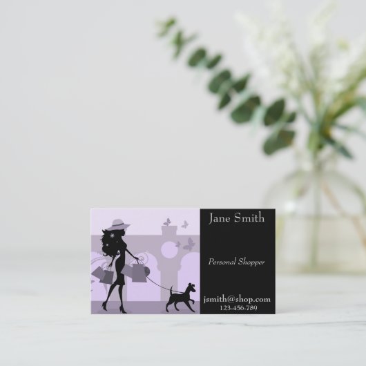 Persoonlijk stijlvol en stijlvol visitekaartje (Staand voorkant)