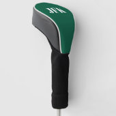 Persoonlijk stijlvol monogram groen golfheadcover (Schuin)