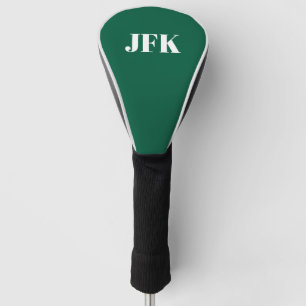 Persoonlijk stijlvol monogram groen golfheadcover