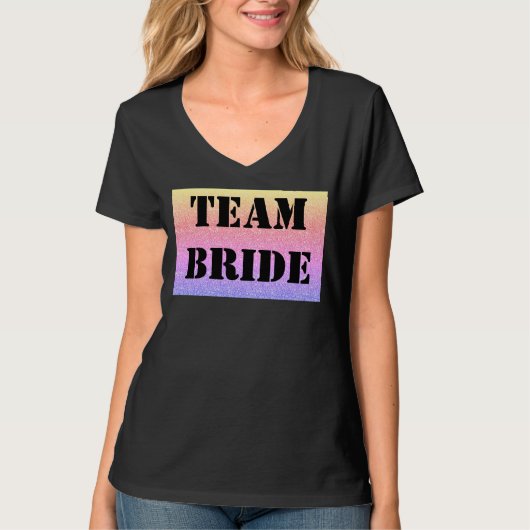 Persoonlijk stijlvol team bruid t-shirt (Voorkant)