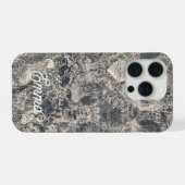 Persoonlijk stijlvol zwart Paris Toile-ontwerp iPhone Hoesje (Achterkant horizontaal)