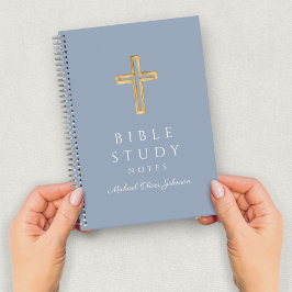 Persoonlijk Stofblauw Religieus Kruis Notitieboek