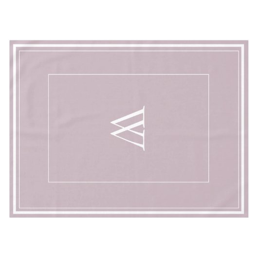 Persoonlijk stoffige roze initiaal tafellade tafelkleed (Voorkant (Horizontaal))