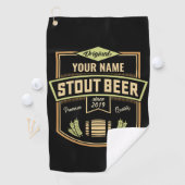 Persoonlijk Stout Donker Bier Brouwen Label Bar Golfhanddoek (Insitu)