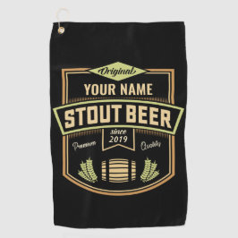 Persoonlijk Stout Donker Bier Brouwen Label Bar  Golfhanddoek