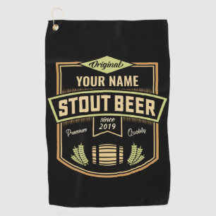 Persoonlijk Stout Donker Bier Brouwen Label Bar Golfhanddoek