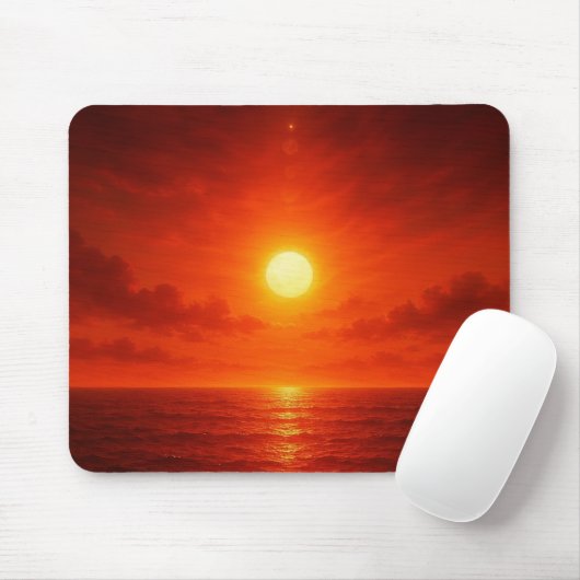 Persoonlijk Strand Bij Zonsondergang Muismat (Met muis)