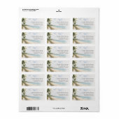 Persoonlijk strand palmenboom retouradres etiket (Full Sheet)