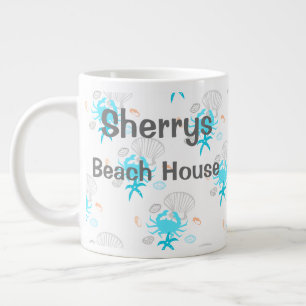 Persoonlijk strandhuis grote koffiekop