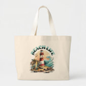 Persoonlijk strandleven grote tote bag (Voorkant)