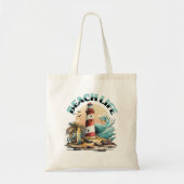 Persoonlijk strandleven tote bag (Voorkant)