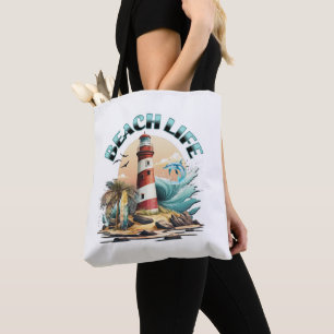 Persoonlijk strandleven tote bag