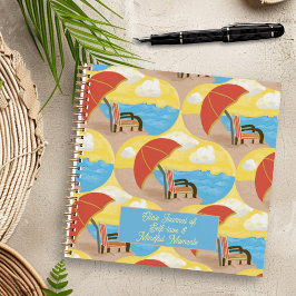 Persoonlijk strandstoelnotitieboek met spiraalband notitieboek