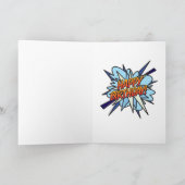 Persoonlijk stripboek HAPPY BIRTHDAY Blauw Kaart (Binnen)