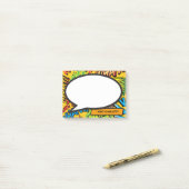 Persoonlijk stripboek spraakballon plezier post-it® notes (Op bureau)