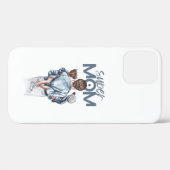 Persoonlijk Super Moeder met Zoon en Dochter Cadea Case-Mate iPhone Case (Achterkant (horizontaal))