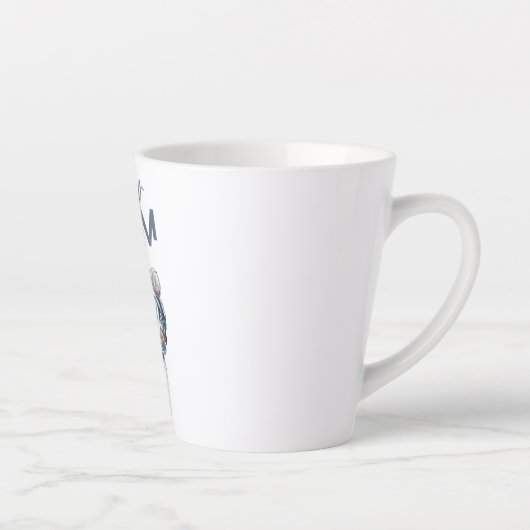 Persoonlijk Super Moeder met Zoon en Dochter Cadea Latte Mok (Rechts)