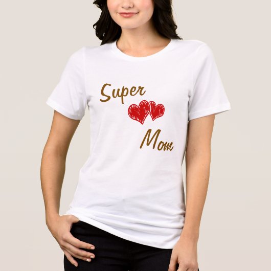 Persoonlijk Super Moeder T-Shirt | Aangepaste Naam (Voorkant)