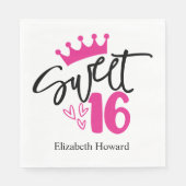 Persoonlijk Sweet 16-papier Servet (Voorkant)