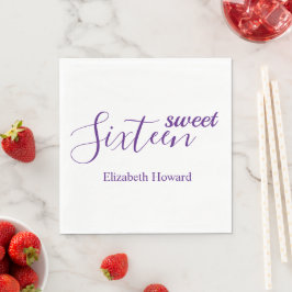 Persoonlijk Sweet 16-papier Servet