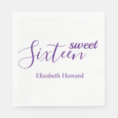 Persoonlijk Sweet 16-papier Servet (Voorkant)