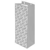 Persoonlijk Symbool van Samenhoren op Zilveren Bru Wijn Cadeautas (Achterkant Gekanteld)