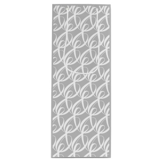 Persoonlijk Symbool van Samenhoren op Zilveren Bru Wijn Cadeautas (Voorkant)